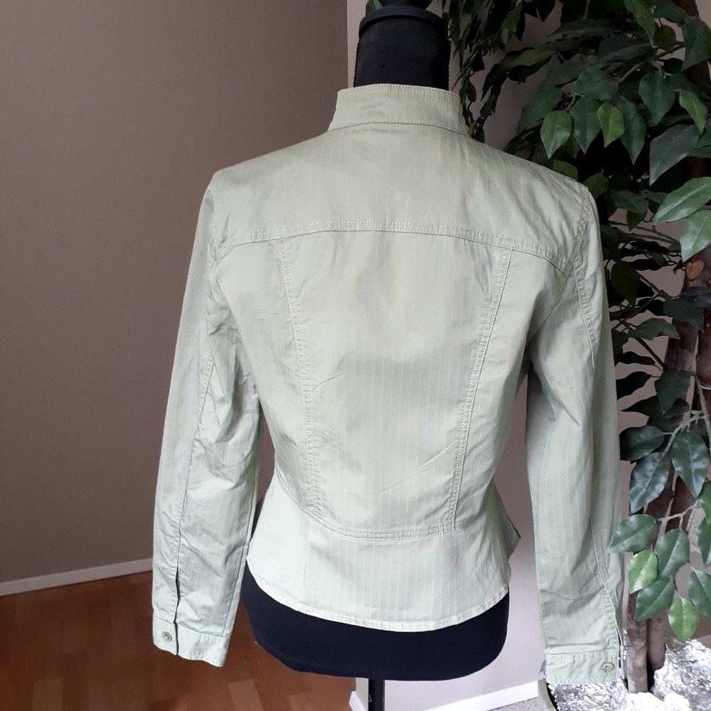CHARTER CLUB Olive Ladies Denim Jacket Coat - Picture 3 of 6